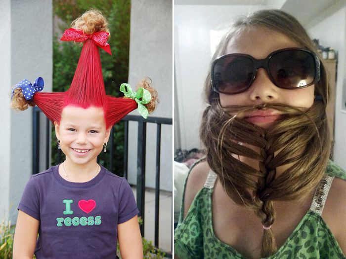 The Best Hairdos From “Crazy Hair Day” at Schools (17 pics)