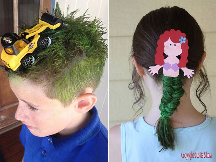 The Best Hairdos From “Crazy Hair Day” at Schools (17 pics)