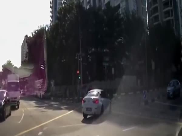 Mysterious Moment Car Appears From Nowhere To Cause Crash