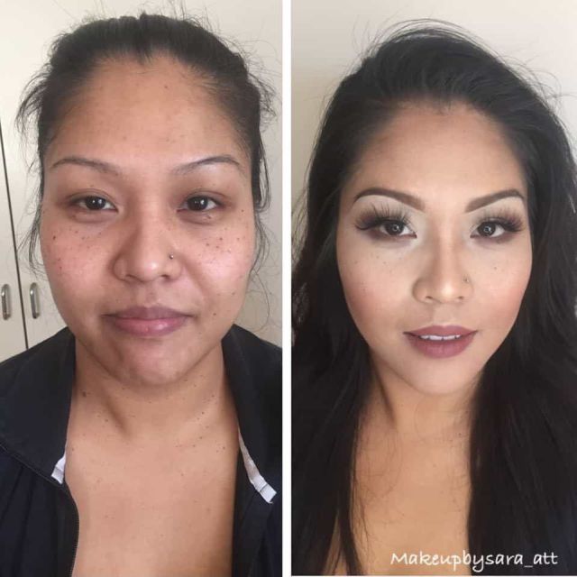 With And Without Makeup (16 pics)