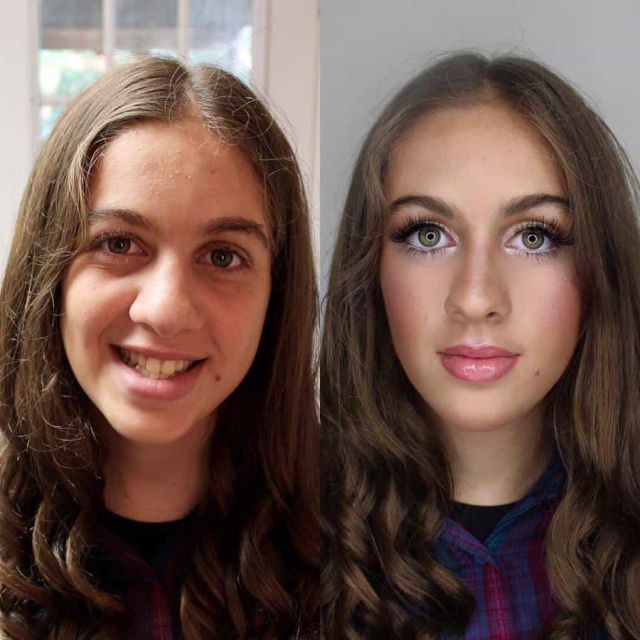 With And Without Makeup (16 pics) .