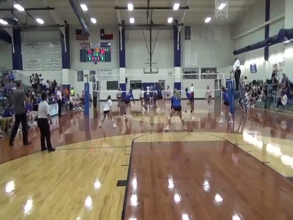 Unbelievable Save In High School Volleyball
