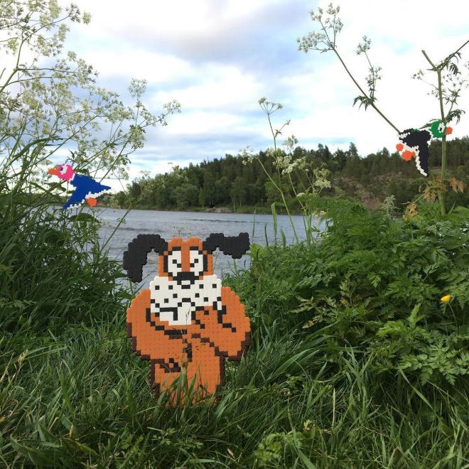 Artist Johan Karlgren Vandalizes Streets With Brilliant Pixel Art (15 pics)