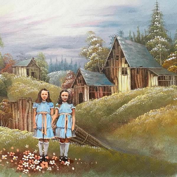 Artist Transforms Thrift Store Paintings With Pop Culture References (26 pics)