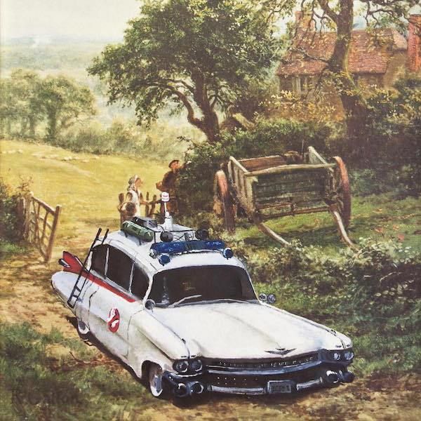 Artist Transforms Thrift Store Paintings With Pop Culture References (26 pics)