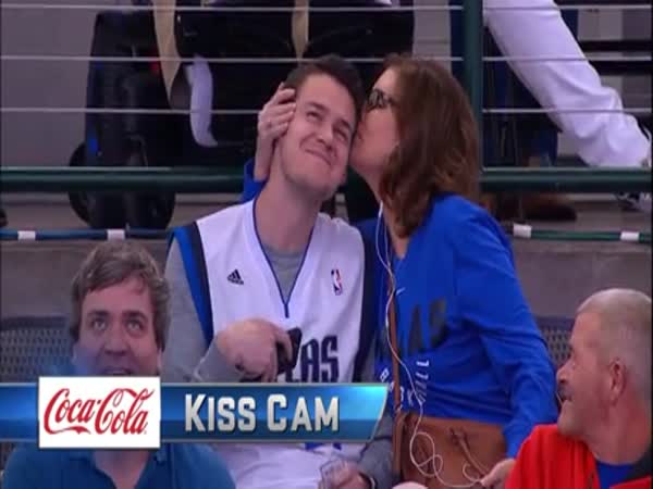 Another Mother And Son Kiss Cam