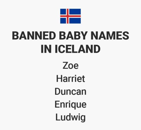 Banned Baby Names From Around The World (12 pics)