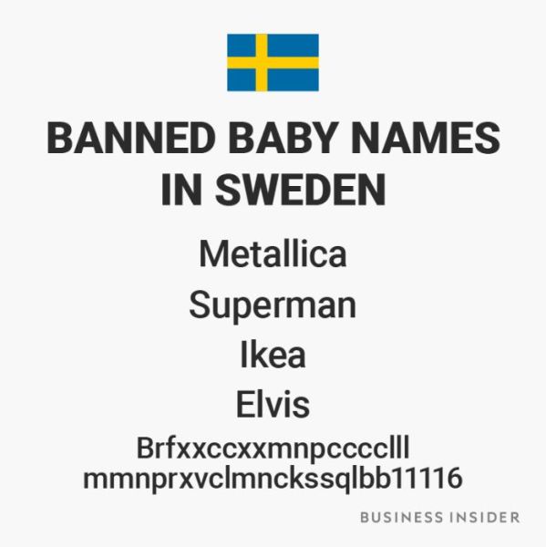 Banned Baby Names From Around The World (12 pics)