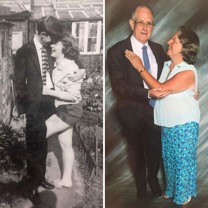 Amazing Then & Now Couple Photos (25 pics)