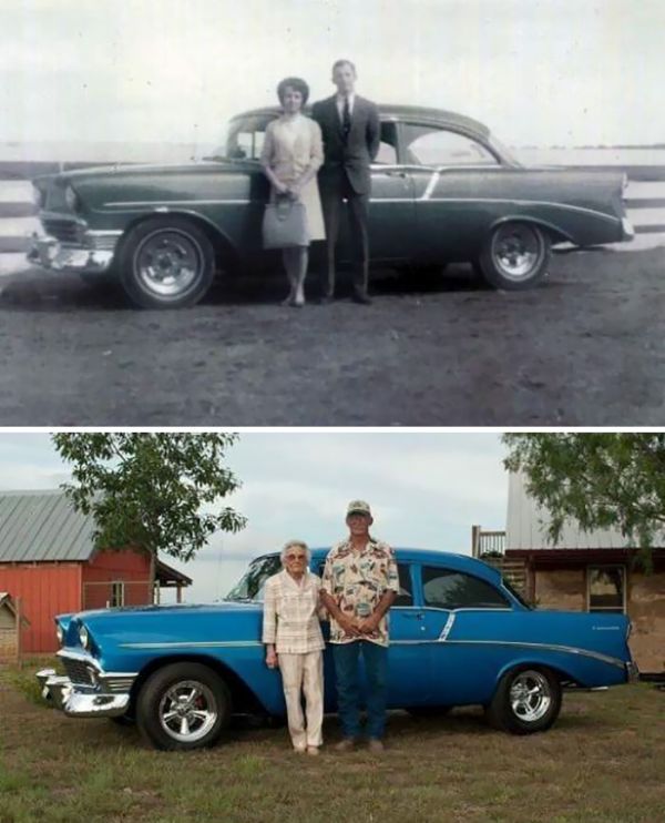 Amazing Then & Now Couple Photos (25 pics)