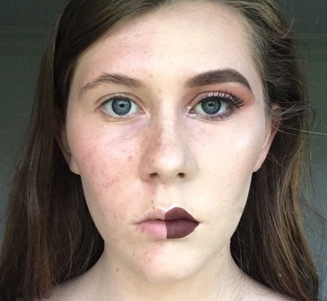 Half Makeup (18 pics)