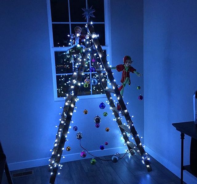 Ladder Christmas Trees (10 pics)