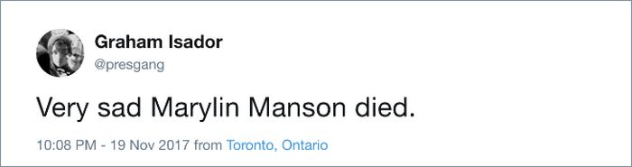 Twitter Users Mourn Marilyn Manson (15 pics)