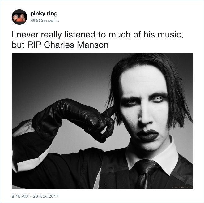 Twitter Users Mourn Marilyn Manson (15 pics)