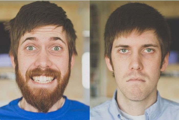 Men With And Without Beards (19 pics)