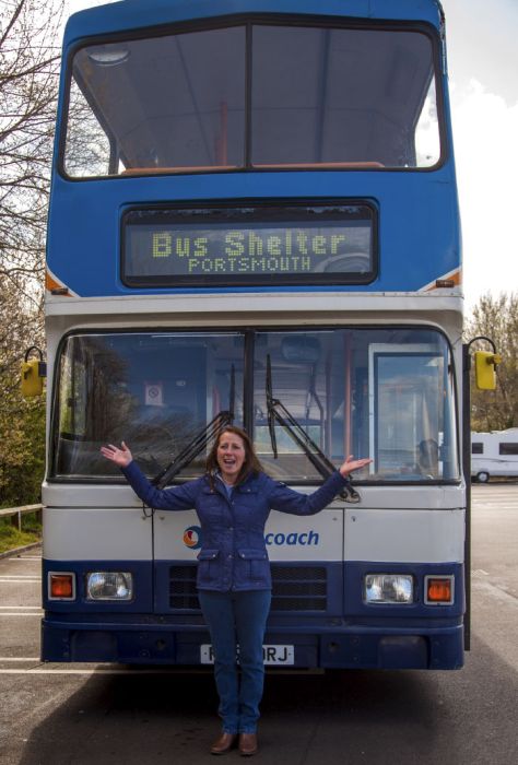 Double-Decker Bus Transformed Into Shelter For Homeless (13 pics)