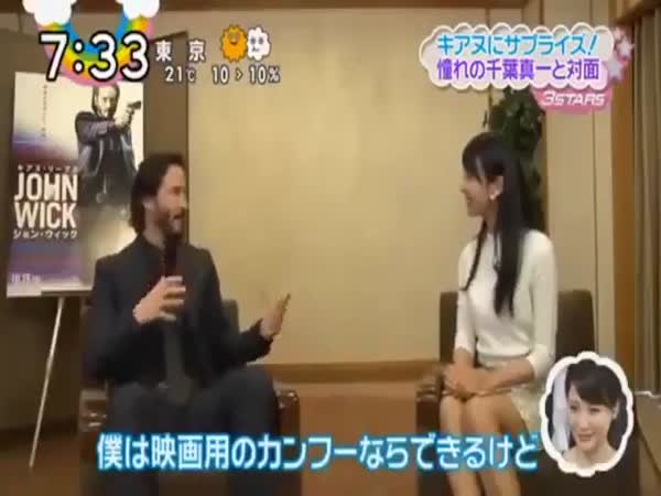 Keanu Reeves Surprisingly Meets His Idol Sonny Chiba In Japan