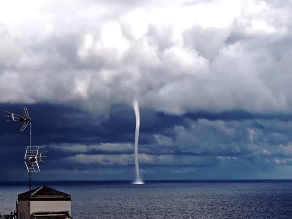 Rare Waterspout Spotted off Sanremo Coast of Italy