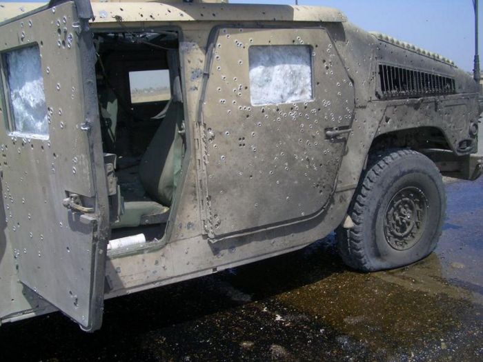 Armored Humvee Saved Soldiers After A Bomb Explosion (3 pics)