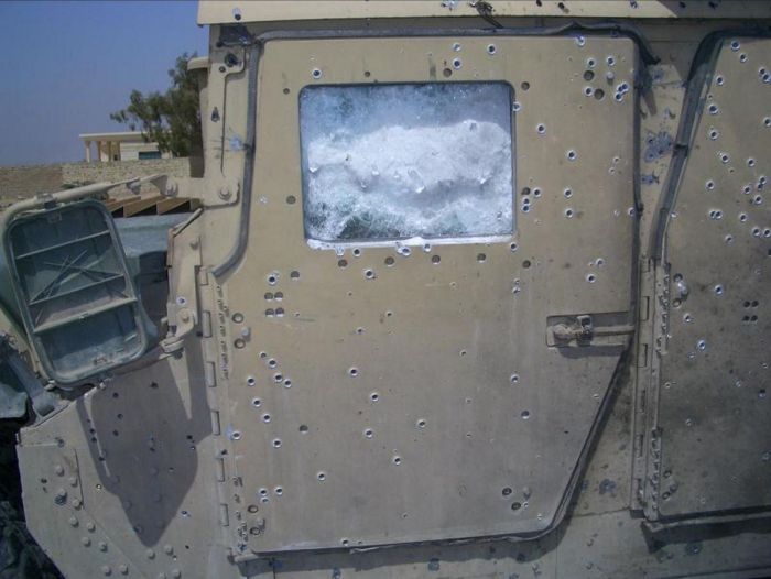 Armored Humvee Saved Soldiers After A Bomb Explosion (3 pics)