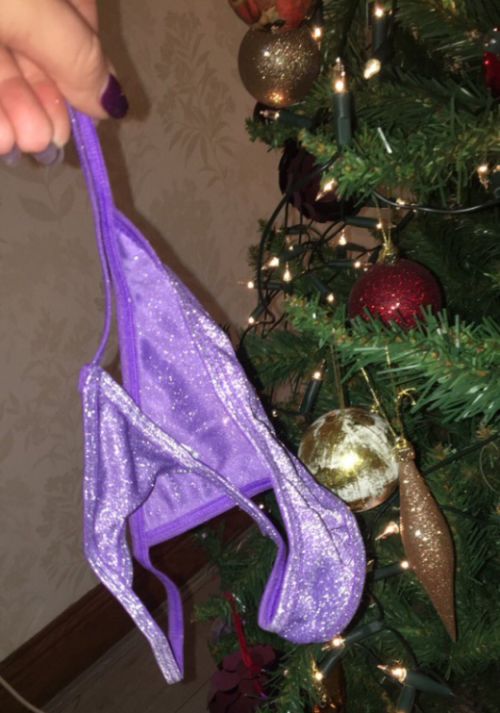 Grandmother Bought Christmas Baubles That Are G-strings (4 pics)