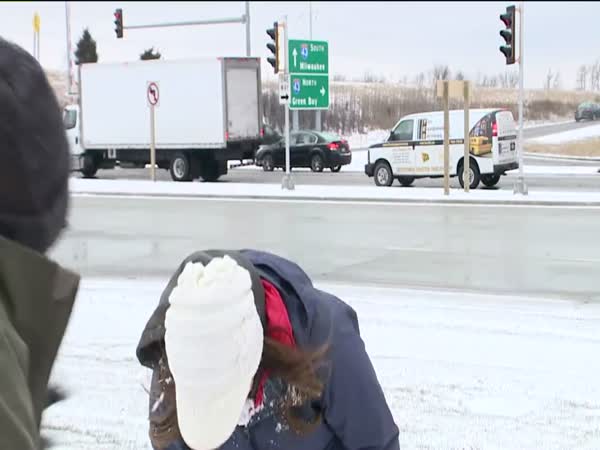 News Anchor Gets Hit By a Snowball Before Live Weather Update
