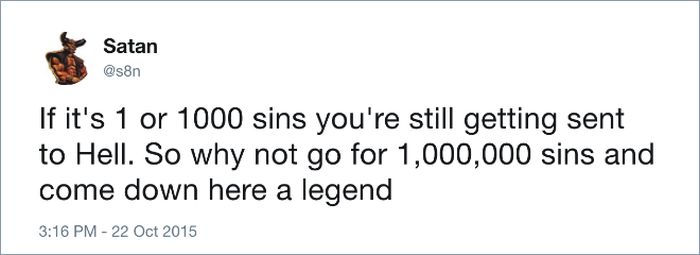 Satan's Twitter Account Is Funny As Hell (18 pics)