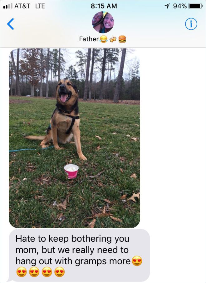 Woman Leaves Her Dog With Dad And Receives Great Photos (6 pics)