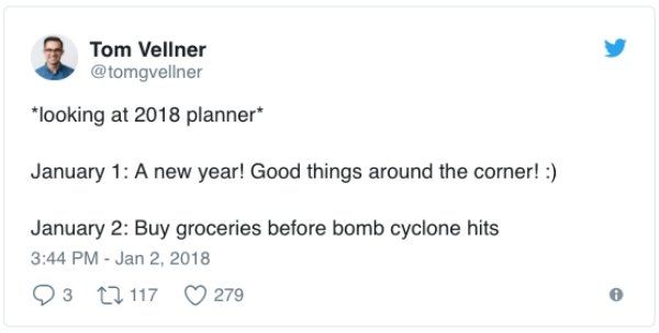 “Bomb Cyclone” Tweets (28 pics)