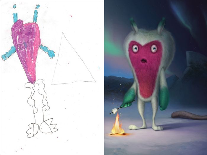 Kids’ Monster Doodles Recreated by Professional Artists (15 pics)