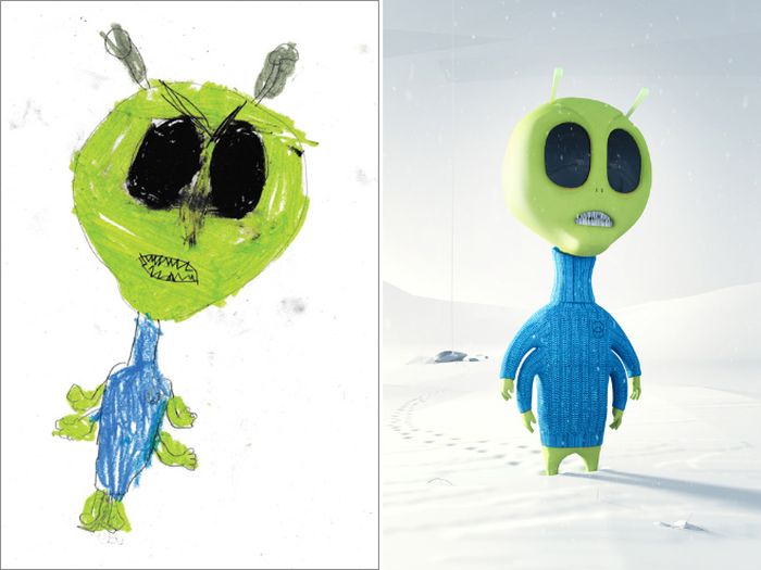 Kids’ Monster Doodles Recreated by Professional Artists (15 pics)