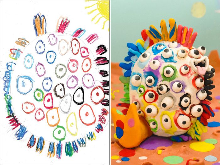 Kids’ Monster Doodles Recreated by Professional Artists (15 pics)