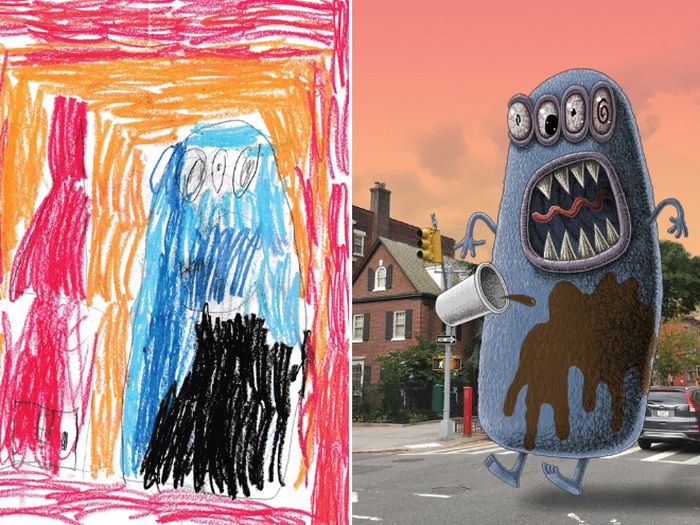 Kids’ Monster Doodles Recreated by Professional Artists (15 pics)