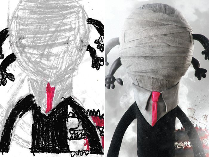Kids’ Monster Doodles Recreated by Professional Artists (15 pics)