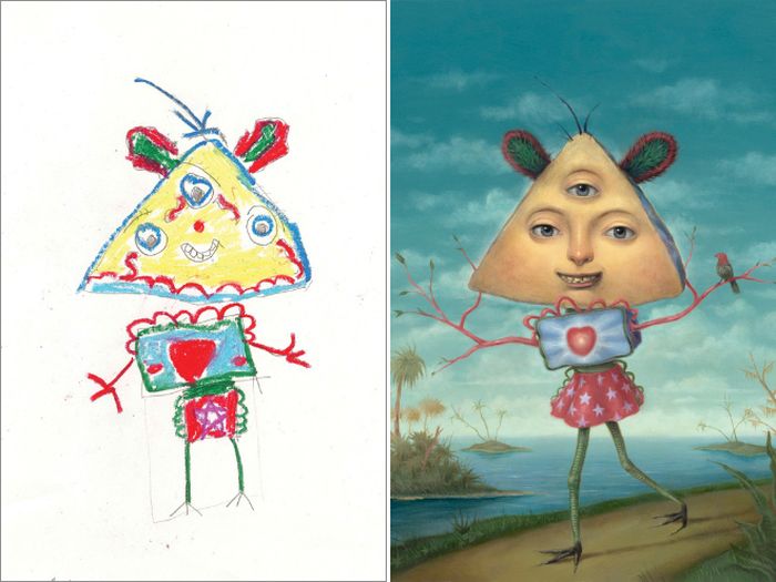 Kids’ Monster Doodles Recreated by Professional Artists (15 pics)