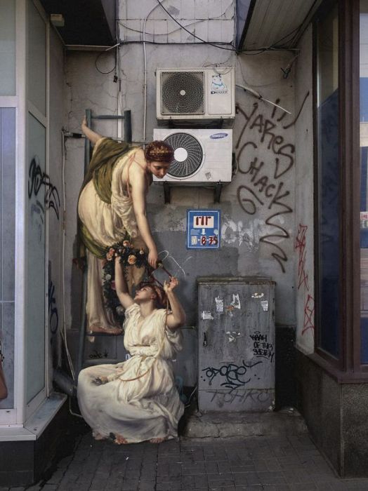 Artist Inserts People From Classical Paintings Into Today’s World (21 pics)