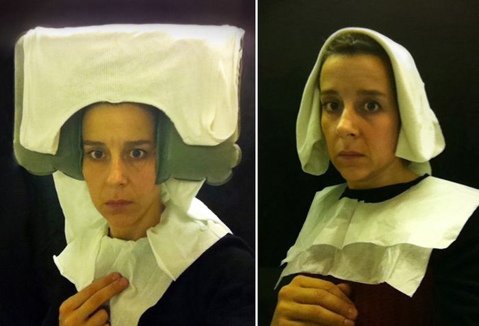 Artist Recreates 15th Century Paintings In Airplane Toilets (9 pics)