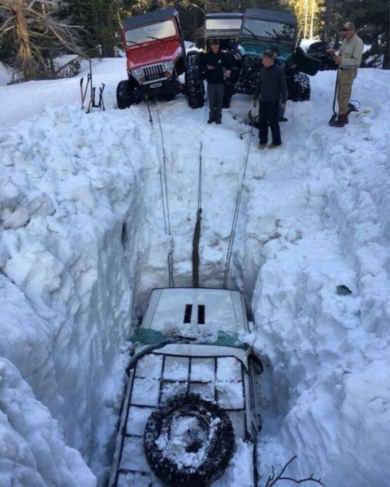 Jeep Under Snow (6 pics)