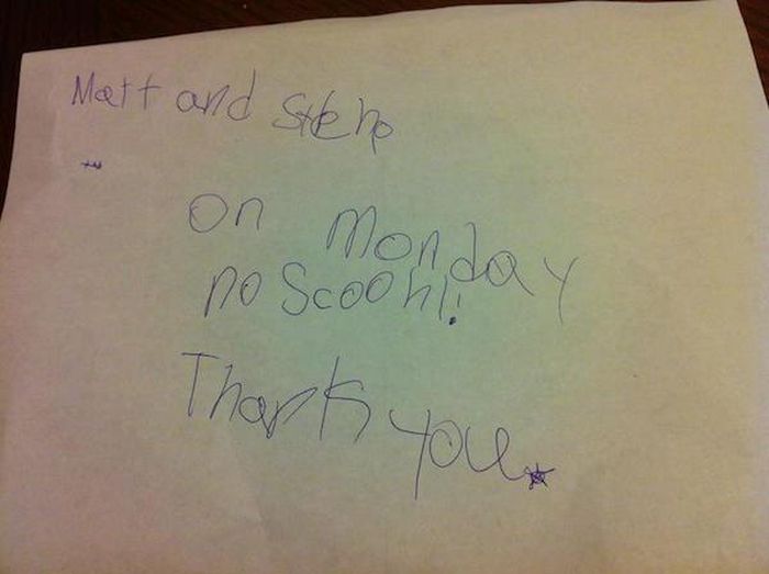 Hilarious Notes From Kids (27 pics)