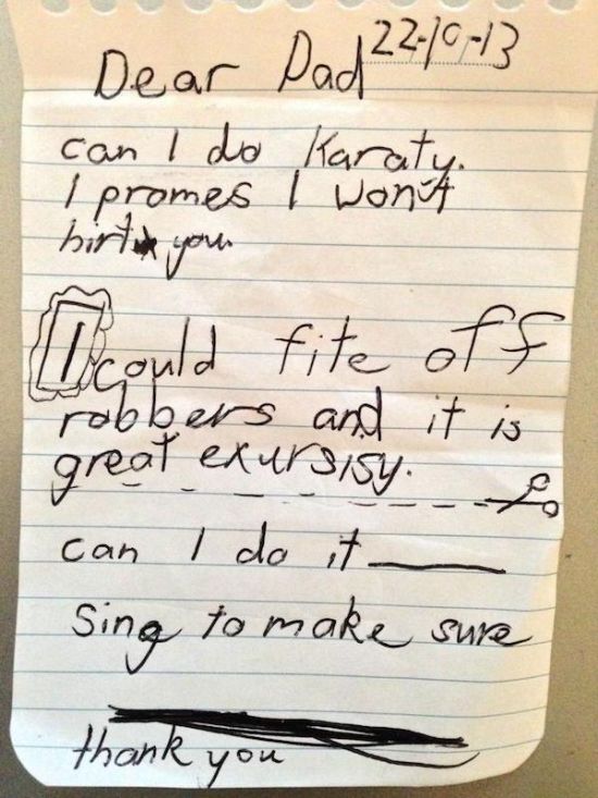 Hilarious Notes From Kids (27 pics)