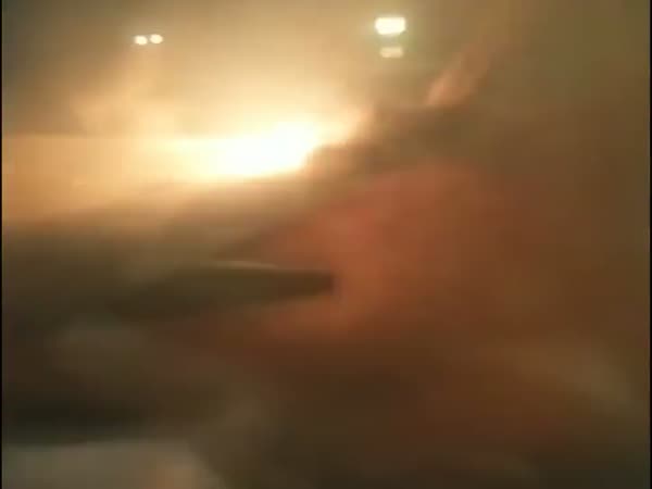 Two Planes Collided, One Caught On Fire, Passengers Lost It