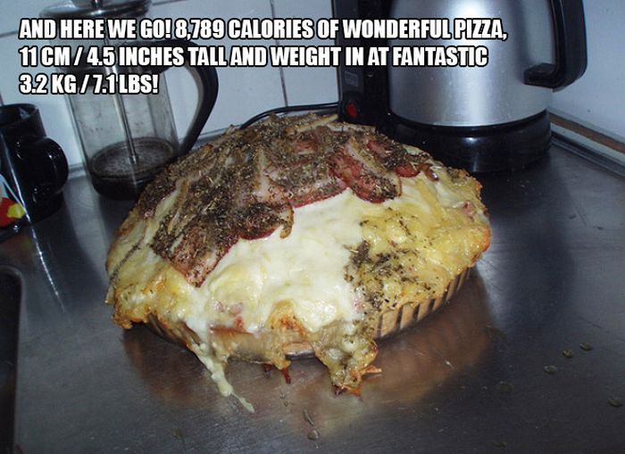 This Pizza Has 8,789 Calories (14 pics)