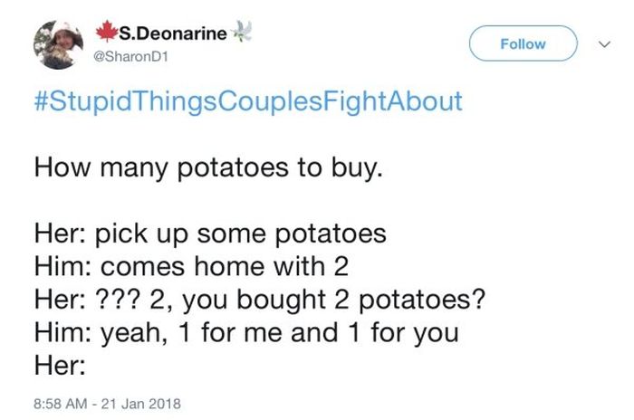Stupid Things Couples Fight About (34 pics)