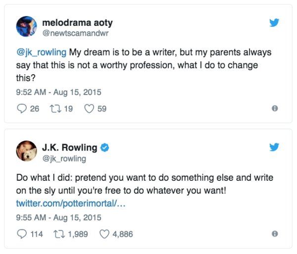 Advice From J.K. Rowling (11 pics)