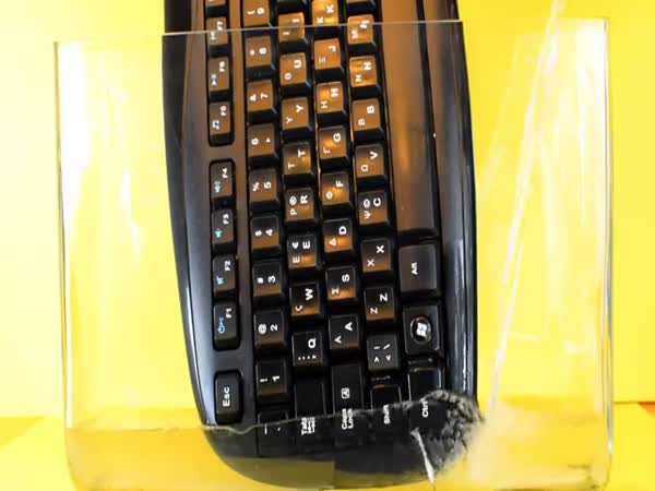 Regular PC Keyboard Dipped in Acetone For Over 70 Hours