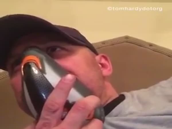 Tom Hardy Quotes Bane Lines Using Athletic Cup As a Mask