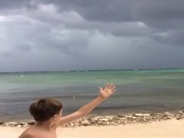 Boy Waiting For Lightning