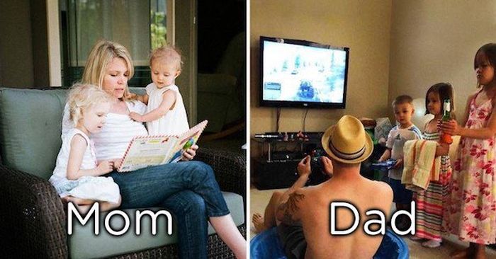 Moms Vs Dads As Parents (20 pics)