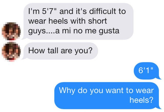 Girl Gets Perfectly Baited About Height Preferences On Tinder (10 pics)