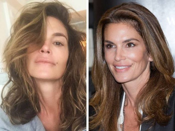 Unbelievable Photos Of Celebs With And Without Makeup (17 pics)